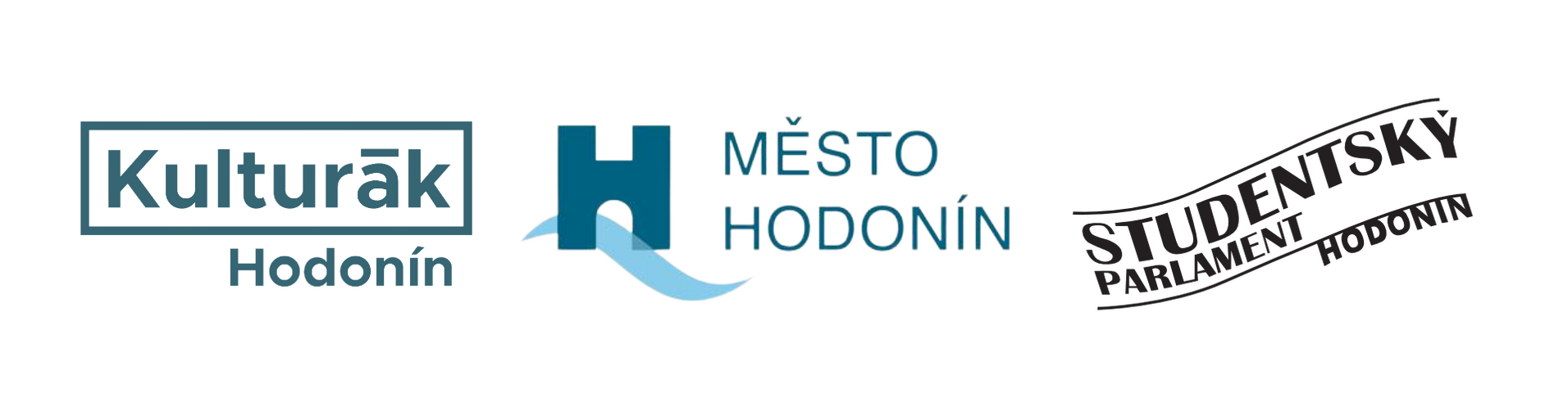 Loga partnerů akce: Kulturák Hodonín, Město Hodonín, Studentský parlament Hodonín